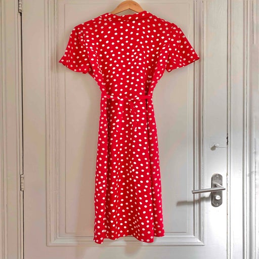 Robe longue à pois