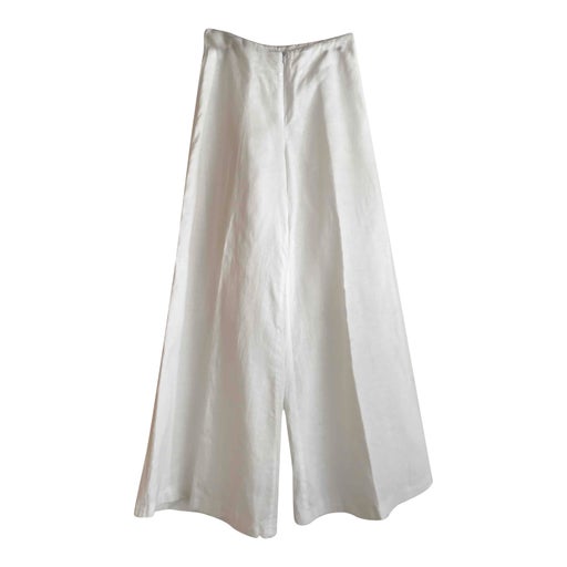 Pantalon flare en lin