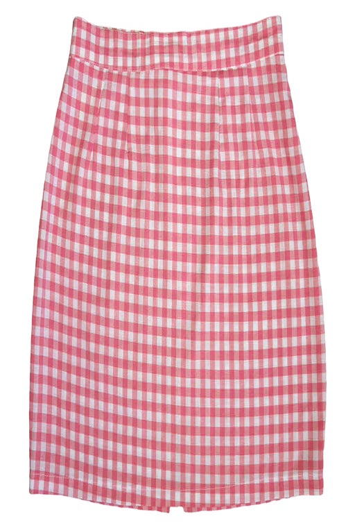 Gingham mini skirt