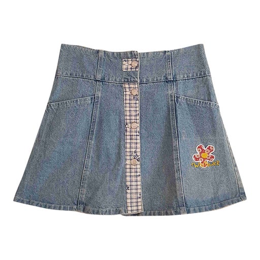 Denim mini skirt