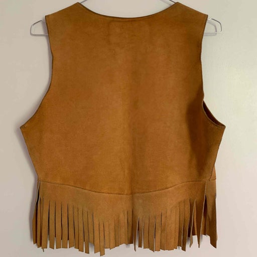 Suede Fringe Vest, Ties in the front, The