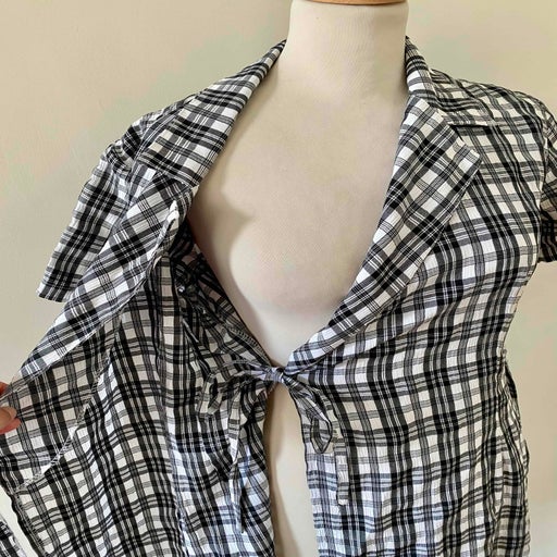 Robe portefeuille à carreaux