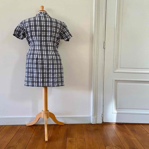 Robe portefeuille à carreaux