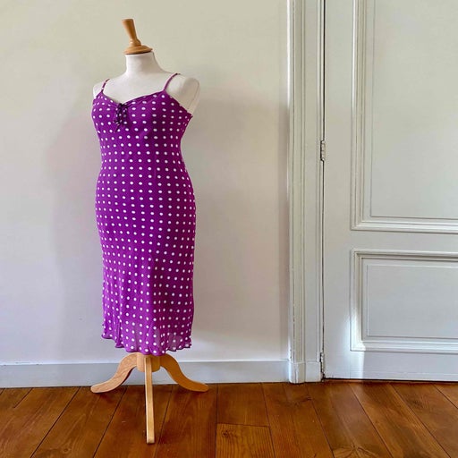 Robe midi à pois