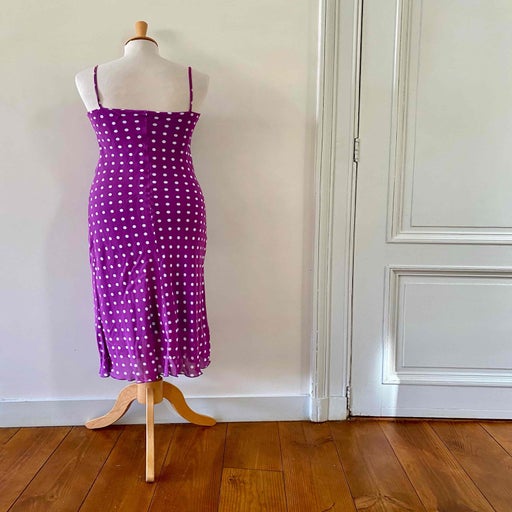 Robe midi à pois
