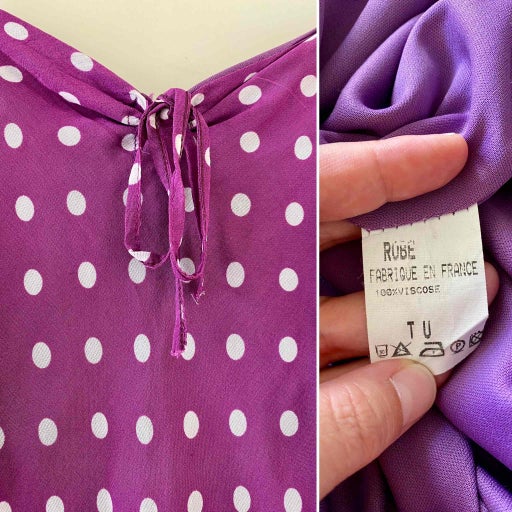 Robe midi à pois
