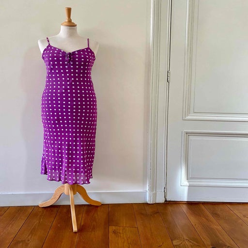 Robe midi à pois