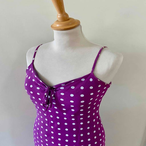 Robe midi à pois