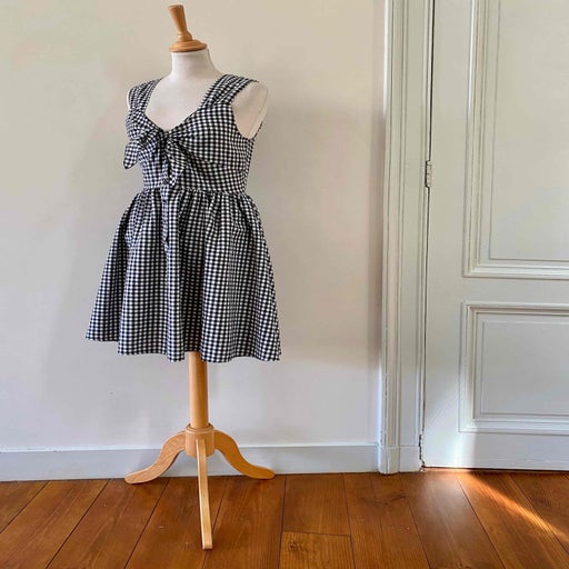 Mini robe vichy en coton