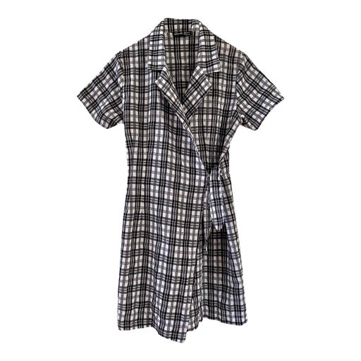 Robe portefeuille à carreaux