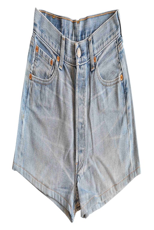Light Blue Vintage Levi's Denim Shorts Cut Out