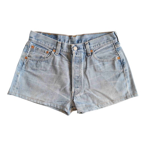Light Blue Vintage Levi's Denim Shorts Cut Out