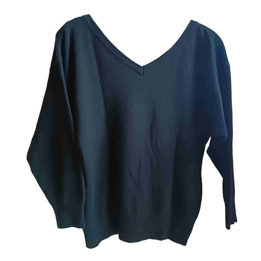 Pull noir en laine