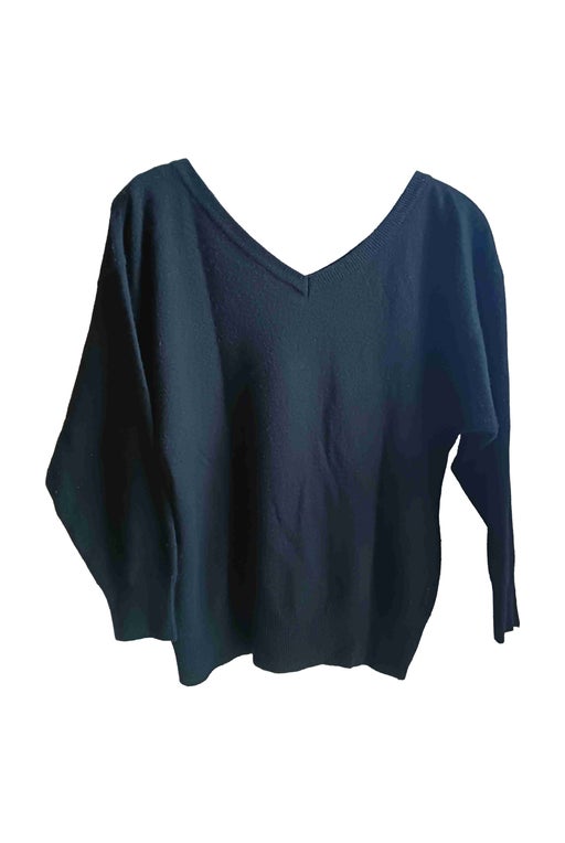 Pull noir en laine