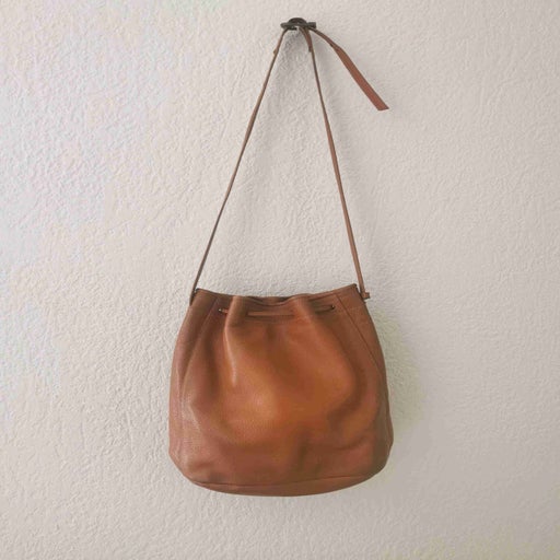 Leather bucket bag