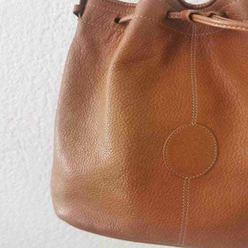 Leather bucket bag