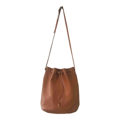 Leather bucket bag