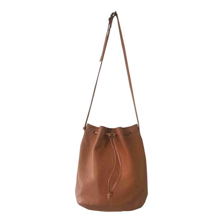 Leather bucket bag