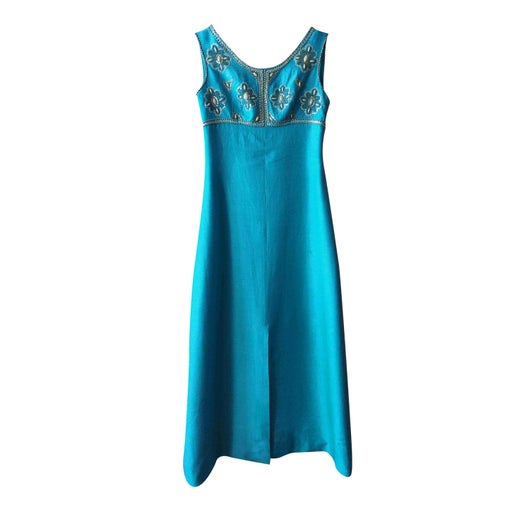 Robe longue en soie
