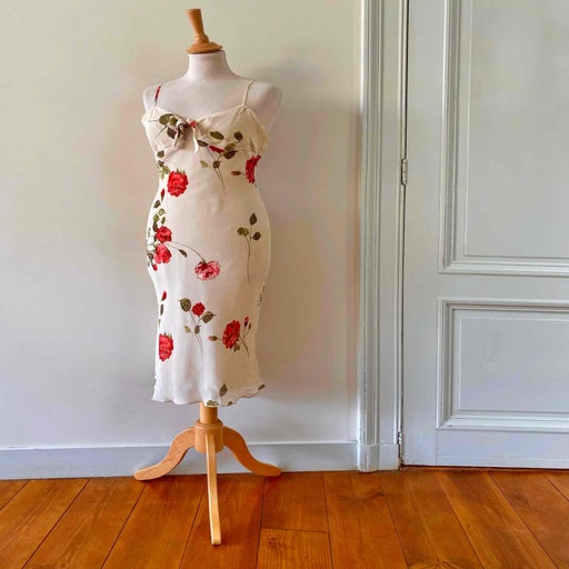 Robe midi à fleurs