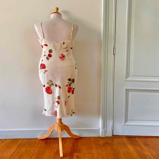 Robe midi à fleurs