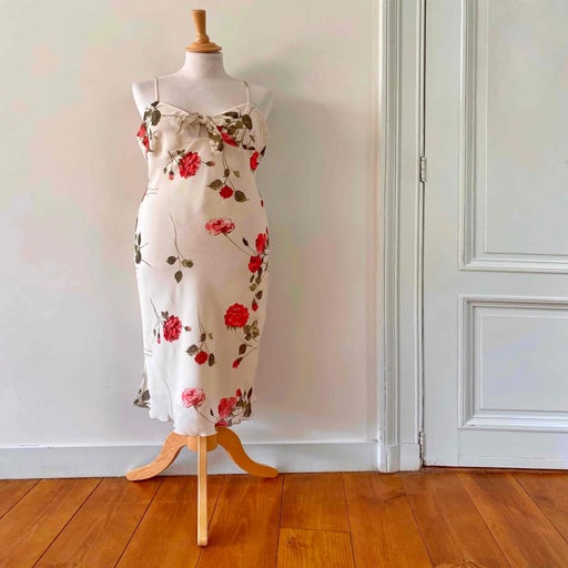 Robe midi à fleurs