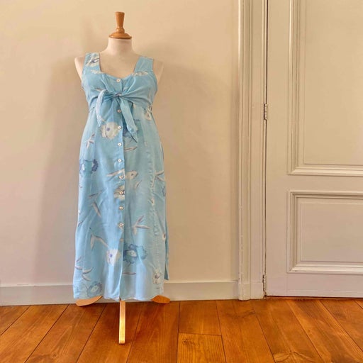 Robe longue à fleurs