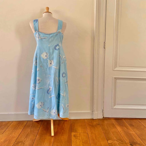 Robe longue à fleurs
