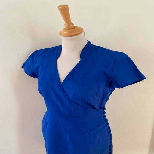Mini robe en soie et lin