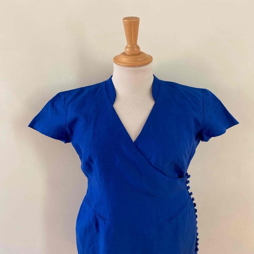 Mini robe en soie et lin