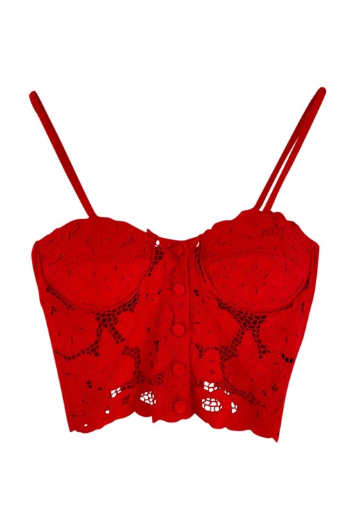 Bustier in English embroidery
