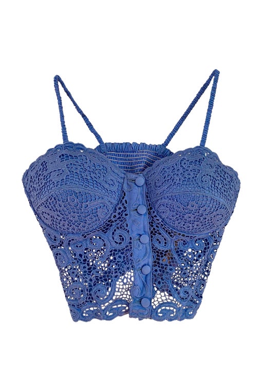 Bustier en broderies anglaises