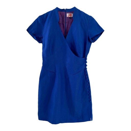 Mini robe en soie et lin