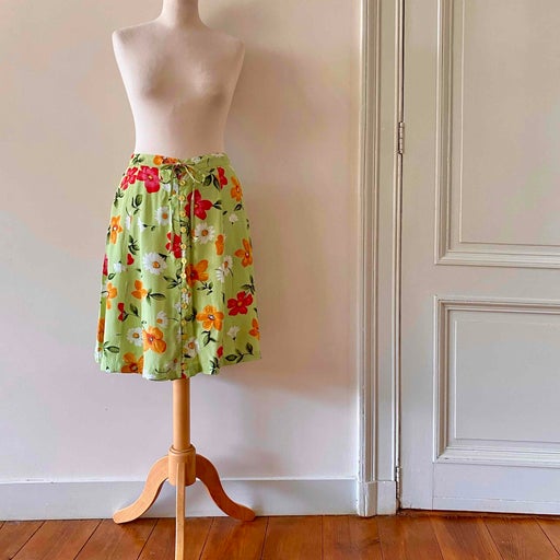 Mini jupe à fleurs