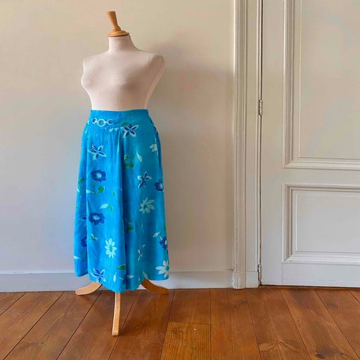 Jupe longue à fleurs