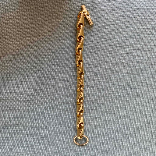 Bracelet chaîne en laiton doré