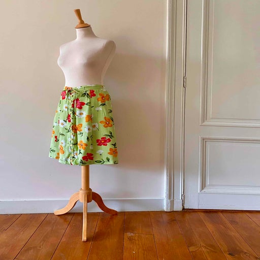 Mini jupe à fleurs