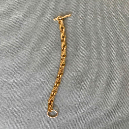 Bracelet chaîne en laiton doré