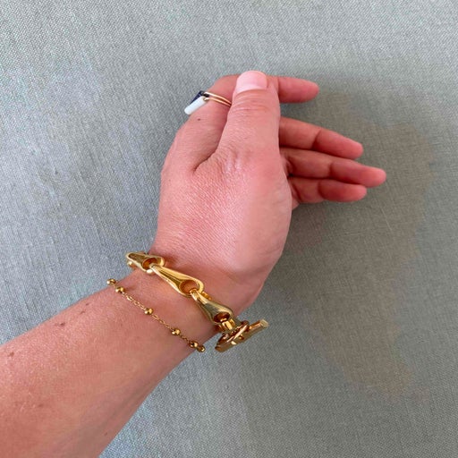 Bracelet chaîne en laiton doré