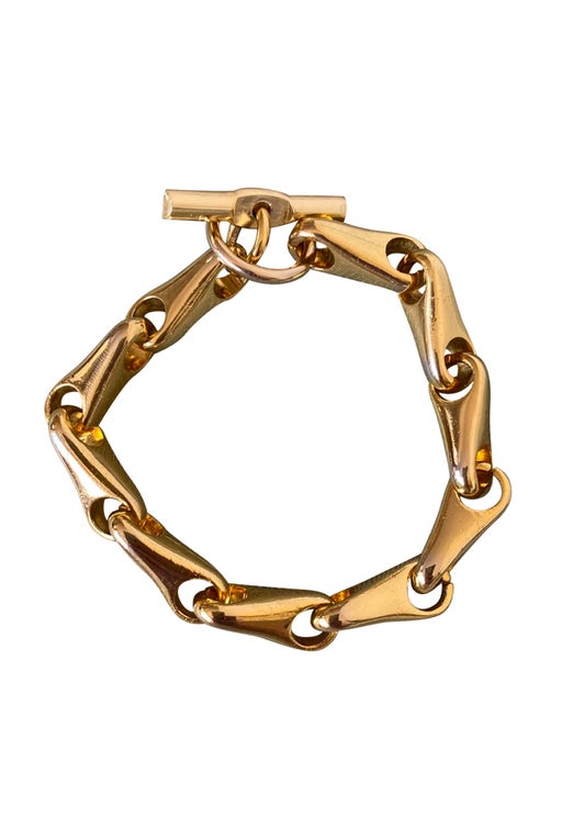 Golden brass chain bracelet