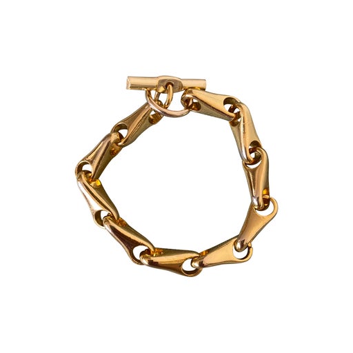 Golden brass chain bracelet