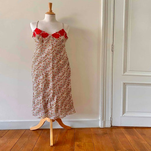 Robe nuisette léopard fleurie