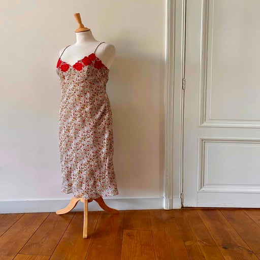 Robe nuisette léopard fleurie