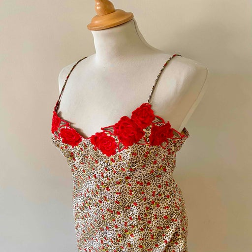 Robe nuisette léopard fleurie