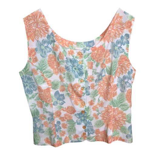 Top à fleurs