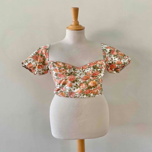Crop top à fleurs