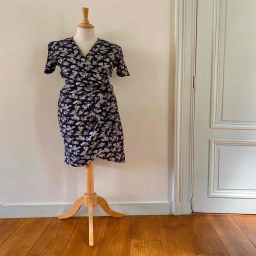 Robe portefeuille à fleurs 