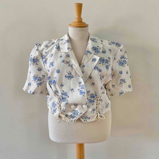 Blouse fleurie en lin