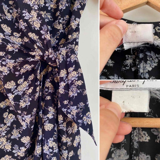 Robe portefeuille à fleurs 