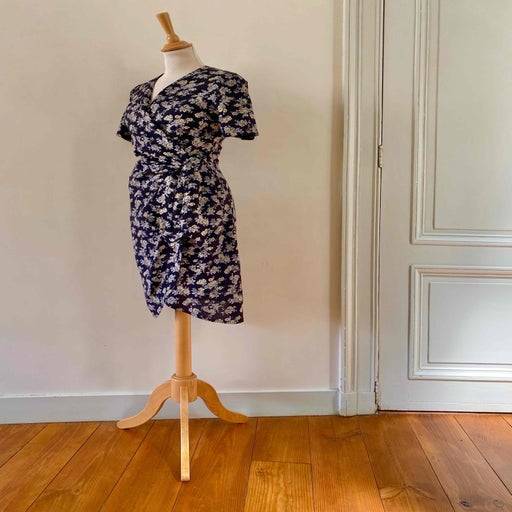 Robe portefeuille à fleurs 